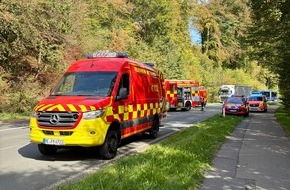 Feuerwehr Mettmann: FW Mettmann: Schwerer Verkehrsunfall im Neandertal
