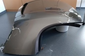 Polizeipräsidium Mittelhessen - Pressestelle Wetterau: POL-WE: Unfälle auf den Wetterauer Autobahnen - Welcher BMW-Fahrer verlor sein Cabrio-Dach und machte sich einfach aus dem Staub?