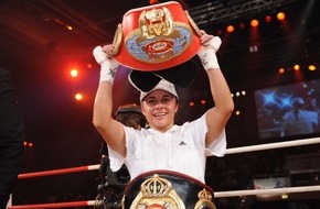 ProSieben: Erfolgreiche "ProSieben Fight Night": "Killer Queen" Susi Kentikian holt sich Gürtel von Regina Halmich / Bis zu 18,4 Prozent (14 bis 49 J.) verfolgen Kampf der "Killer Queen"