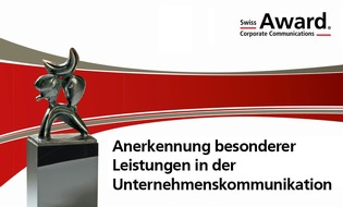 Award Corporate Communications: Das sind die Nominierten für den Swiss Award Communications 2016