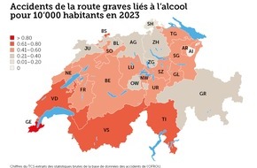 Touring Club Schweiz/Suisse/Svizzero - TCS: 9 accidents mortels sur 10 liés à l'alcool sont causés par des hommes