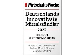 EBERLE Business GmbH: Presseinformation: zum 6. Mal ausgezeichnet – Telenot steht für den innovativen Mittelstand