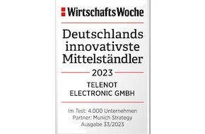 ecomBETZ PR GmbH: Presseinformation: zum 6. Mal ausgezeichnet – Telenot steht für den innovativen Mittelstand