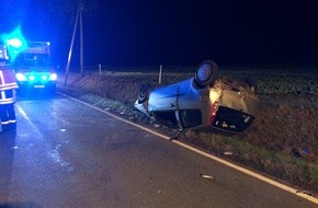 Freiwillige Feuerwehr Lügde: FW Lügde: Technische Hilfe nach Verkehrsunfall / 1 verletzte Person