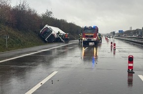 Kreisfeuerwehr Rotenburg (Wümme): FW-ROW: Verkehrsunfall auf der A1 - Feuerwehr und Rettungsdienst im Einsatz