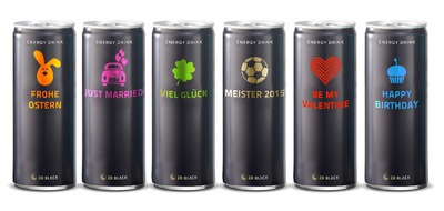 28 BLACK: "Design your 28 BLACK" / Individuelle Dosengestaltung mit Energy Drink 28 BLACK (FOTO)
