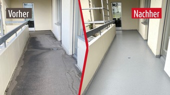 ISOTEC GmbH: Intakte Balkone und Terrassen sind vielseitig nutzbare Räume / Beseitigung von Feuchteschäden zahlt sich aus