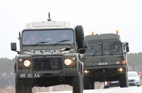 Territoriales Führungskommando der Bundeswehr: Konvois britischer Streitkräfte auf Straßen in Nordrhein-Westfalen und Niedersachsen erwartet