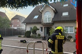 Feuerwehr Bergheim: FW Bergheim: Kellerbrand am Dornröschenweg - Akkubrand sorgt für starke Rauchentwicklung
