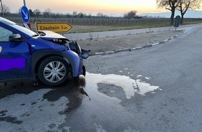 Polizeidirektion Landau: POL-PDLD: Verkehrsunfall mit Leichtverletztem
