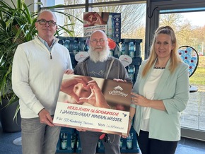 Lichtenauer spendet 23.000 Liter Mineralwasser an vier soziale Organisationen in Sachsen