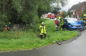 Polizei Münster: POL-MS: Auto landet auf dem Dach - Drei Schwerverletzte