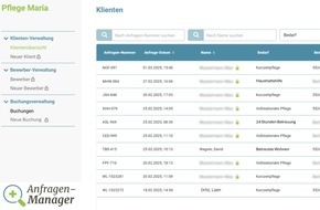 Verbund Pflegehilfe: Revolution im digitalen Aufnahmemanagement: Verbund Pflegehilfe stellt den Anfragen-Manager vor