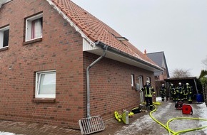 Polizeiinspektion Stade: POL-STD: Feuer in Buxtehuder Einfamilienhaus schnell gelöscht - drei Personen mit Rauchgasvergiftung leicht verletzt