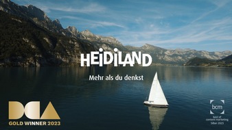 Heidiland Tourismus AG: Medienmitteilung: Gold und Silber bei internationalen Awards für Heidiland Tourismus