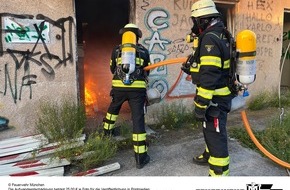 Feuerwehr M&uuml;nchen: FW-M: Brand in stillgelegtem Bahngeb&auml;ude (Sendling)