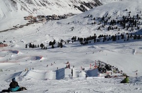 Tourismusbüro Kühtai: Kühtai ist Austragungsort der Olympischen Bewerbe Ski-Cross und Snowboard-Slopestyle