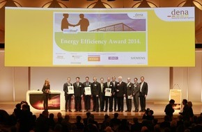 Deutsche Energie-Agentur GmbH (dena): dena verleiht Energy Efficiency Award 2014 / Herausragende Energieeffizienzprojekte in der Industrie gewürdigt (FOTO)