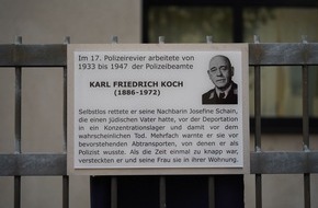 Polizeipräsidium Frankfurt am Main: POL-F: 211105 - 1322 Frankfurt-Höchst: Übergabe der Gedenktafel für Karl Koch an die Öffentlichkeit