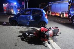 Polizeipräsidium Krefeld: POL-KR: Zwei Verletzte bei Unfall auf der Untergath