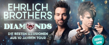 act entertainment ag: EHRLICH BROTHERS - DIAMONDS - Die besten Illusionen aus 10 Jahren Tour | 06.03.2026, Hallenstadion, Zürich