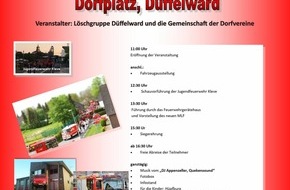 Feuerwehr Kleve: FW-KLE: Einladung zum siebten internationalen Feuerwehr-Oldtimertreffen in Düffelward