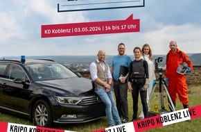 Polizeipräsidium Koblenz: POL-PPKO: Kripo Koblenz Live 2.0: Der Berufsinfotag der besonderen Art