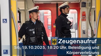 Bundespolizeidirektion München: Bundespolizeidirektion München: Zeugenaufruf nach körperlichem Angriff