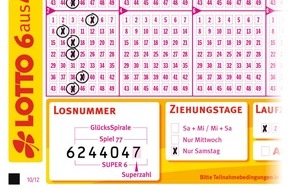Lotto Baden-Württemberg: Lotto-Sechser im Doppelpack: Oberschwäbin mit zwei Volltreffern auf einem Spielschein