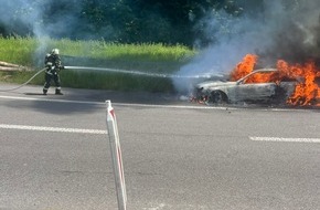 Feuerwehr Dortmund: FW-DO: PKW in Vollbrand auf der B236