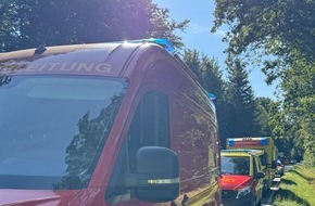 Feuerwehr Dresden: FW Dresden: Zwei Einsätze im Dresdner Norden beschäftigen Feuerwehr und Rettungsdienst zur selben Zeit