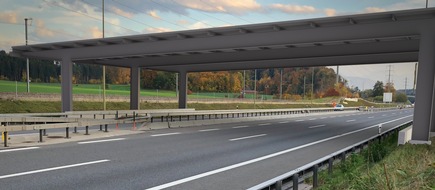 Standortförderung Knonauer Amt: Autobahn als Solar-Kraftwerk / A4-KW - Autobahnkraftwerk im Säuliamt