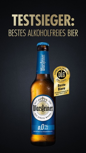 Presseinformation: „Bestes alkoholfreies Bier“: DLG-Sonderauszeichnung für Warsteiner Alkoholfrei 0,0%
