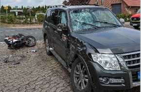 Polizeiinspektion Oldenburg-Stadt / Ammerland: POL-OL: +++Pressemitteilung des Polizeikommissariarts Bad Zwischenahn: Pkw übersieht Motorradfahrerin beim Abbiegen. Motorradfahrerin schwer verletzt+++