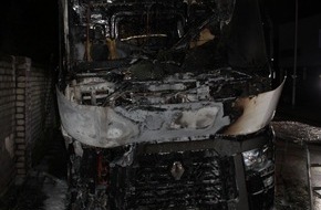 Polizei Coesfeld: POL-COE: Coesfeld, Lübbesmeyerweg/ Führerhaus ausgebrannt
