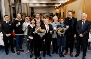 Polizeipräsidium Nordhessen - Kassel: POL-KS: 25. Kasseler Polizeimedaille an couragierte Bürgerinnen und Bürger verliehen