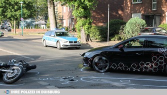 Polizei Duisburg: POL-DU: Röttgersbach: Motorradfahrer bei Unfall verletzt