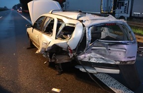 Polizei Münster: POL-MS: Unfall auf der Autobahn 43 bei Haltern - Richtungsfahrbahn gesperrt
