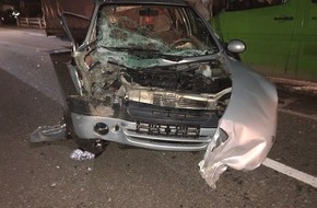 Polizeidirektion Landau: POL-PDLD: Auf geparkten Lieferwagen gekracht