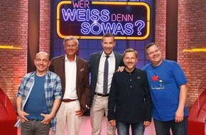 ARD Das Erste: Das Erste: Politik trifft auf "Tatort" - Wolfgang Bosbach versus Richy Müller
"Wer weiß denn sowas?" - Kai Pflaume moderiert das schlaue Wissensspiel mit Bernhard Hoëcker und Elton