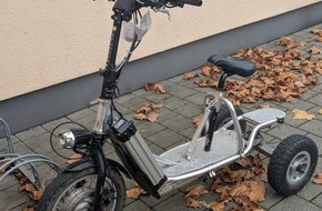 Polizei Gelsenkirchen: POL-GE: Jugendliche mit nicht versichertem Elektro-Dreirad in der Feldmark unterwegs