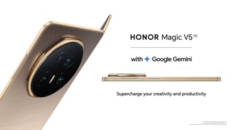 HONOR: HONOR und Google revolutionieren KI-gestützte Produktivität: Magic V5 bietet neuartige "Tap Tap"-Funktion