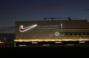 VIER PFOTEN - Stiftung für Tierschutz: Nike fête 50 ans mais pour 50’000 passionnés de sport, il est temps que la marque renonce à la « laine empreinte de souffrance animale »