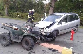 Polizeiinspektion Northeim: POL-NOM: Verletzte nach Kollision zwischen Quad und Pkw