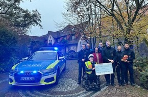 Polizeidirektion Ludwigshafen: POL-PDLU: Spendenübergabe der Polizei Frankenthal an das Kinderhospiz "Sterntaler" in Dudenhofen
