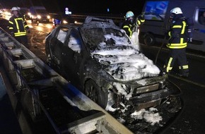 Feuerwehr Recklinghausen: FW-RE: PKW-Brand auf der Autobahn 43 - keine Verletzten