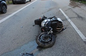 Verkehrsdirektion Koblenz: POL-VDKO: Motorradfahrer schwer verletzt