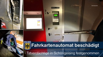 Bundespolizeidirektion München: Bundespolizeidirektion München: Fahrausweisautomat versucht aufzubrechen - 
Drei Tatverdächtige festgenommen