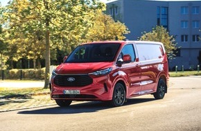 Ford Motor Company Switzerland SA: Der neue Ford Transit Custom definiert die Massstäbe im 1,0-Tonnen-Nutzlastsegment neu