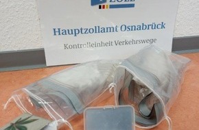 Hauptzollamt Osnabrück: HZA-OS: Osnabrücker Zöllner entdeckten Amphetamin im Rucksack; Drogenkurier wurde festgenommen